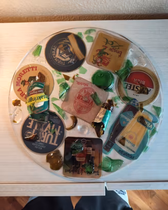 Piatto decorativo  in resina, idea dono ad hoc