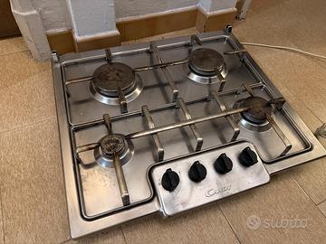 Piano cottura gas Candy 640 inox e accensione auto