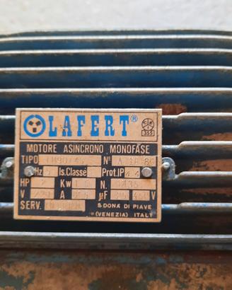 Motore Lafert asincrono monofase 2HP 1.5 KWH