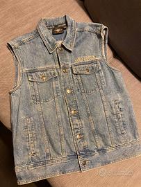 Gilet Vintage in jeans denim Harley-Davidson®