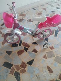 bici bimba Barbie con rotelle