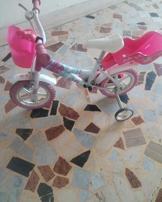 bici bimba Barbie con rotelle