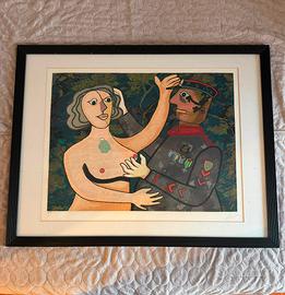 Il Generale e l'Amica" (1988) - Opera Grafica
