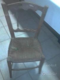 Sedia impagliata antica originale
