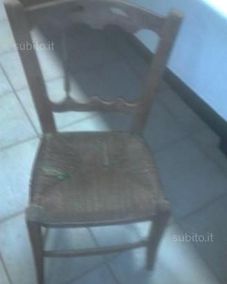 Sedia impagliata antica originale