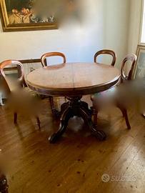 Tavolo ovale inglese seconda meta '800