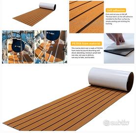 Rotolo adesivo finto teak