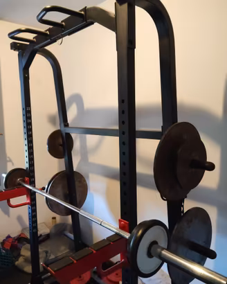 Rack palestra + lat machine