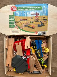 Set in legno ferrovia