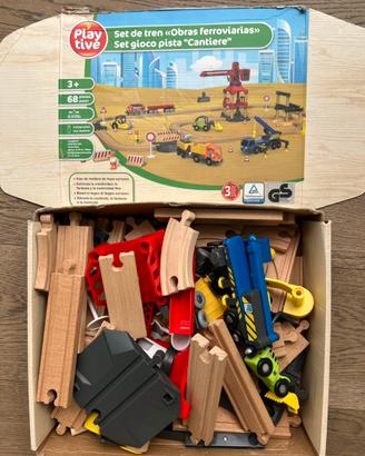 Set in legno ferrovia