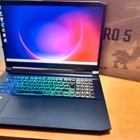 Acer nitro 5 RTX3060 ryzen 7 1T 17.3 POLLICI