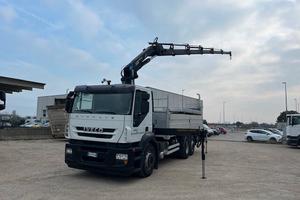 Iveco Magirus 3 assi gru + cassone