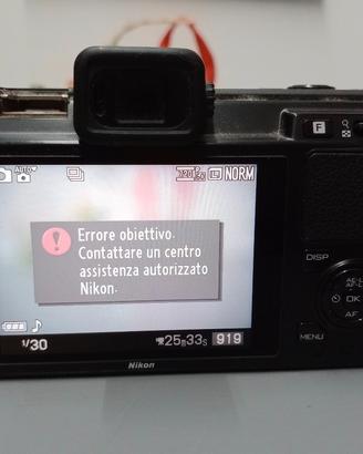 fotocamera videocamera Nikon 1 One da riparare 