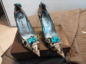 Décolleté pitone oro oro 