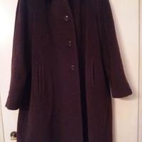 Cappotto Marrone da signora tg L 100% lana Vergine