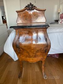 Coppia comodini in stile Chippendale - marmo