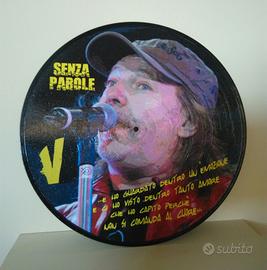 Vinile 33 giri da parete omaggio a Vasco Rossi 