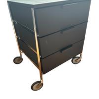 Cassettiera Kartell Mobil Mat nera 3 cassetti