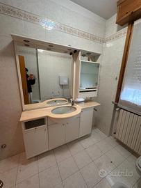 Mobile bagno completo con piano in marmo beige