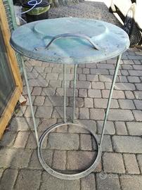 Bidoni metallo portasacchi