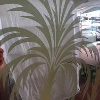 specchio serigrafato con palme 