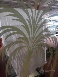 specchio serigrafato con palme 