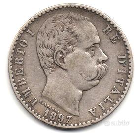 ITALIA 1897 - Umberto I - 2 lire argento #W