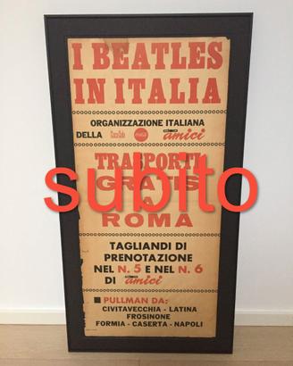Locandina originale "I Beatles in Italia" (1965)