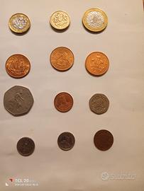 Monete Inglesi circolate 