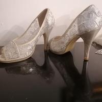 Scarpe eleganti argento n. 36