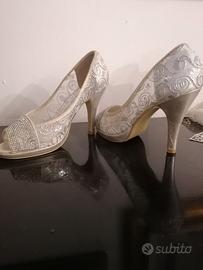 Scarpe eleganti argento n. 36