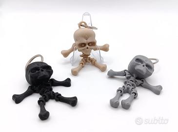 Portachiavi Scheletro Teschio Articolato Keychain