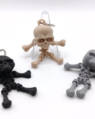 Portachiavi Scheletro Teschio Articolato Keychain