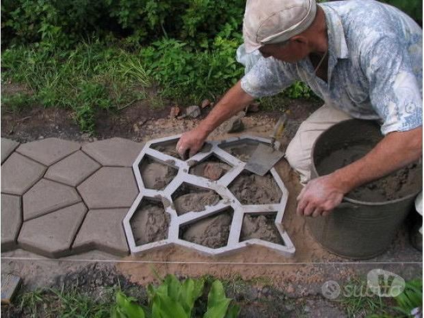 2 Moules à Pavés En Plastique ABS 35x35 Cm - Matrice Pour Allée De Jardin, Aspect Pierre