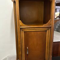 Mobiletto legno da ingresso comodino con antina