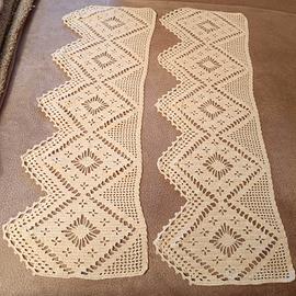 pizzo o bordo all'uncinetto per tende o asciugam.