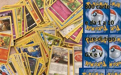 Pokemon GCC: lotto unico da 800 carte, 1 - 10 rare