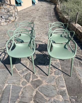 Kartell Masters verde set 4
