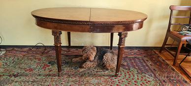 Tavolo Ovale Allungabile, stile impero