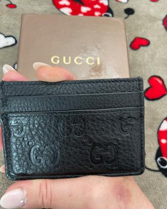 PortacarteGucci Nuovo in pelle Guccissima Unisex