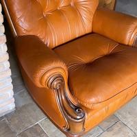 Poltrona in vera pelle