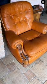 Poltrona in vera pelle