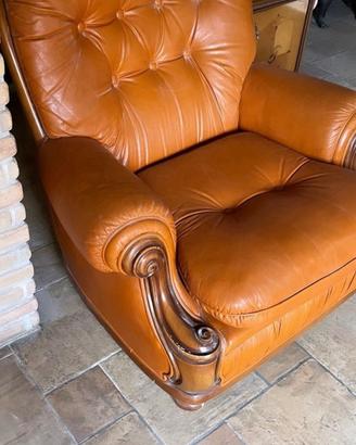 Poltrona in vera pelle