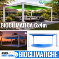 Pergola bioclimatica 6x4 bianca a lamelle giardino
