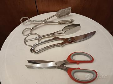 Posate da cucina: pinze, forbice trinciapollo