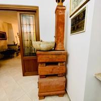 Stufa in Terracotta fine ‘800 + Antico Mortaio