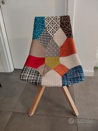 3 sedie patchwork 