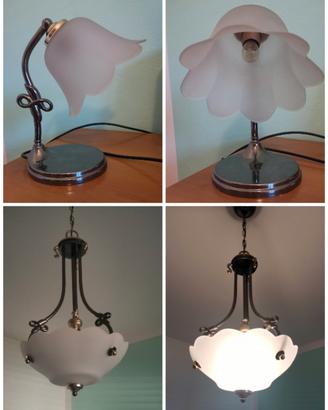 lampadario con abajou 