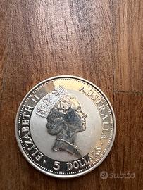 ONCIA KOOKABURRA 1991 fdc argento 999