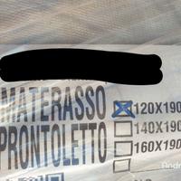 Materasso x divano letto 120x190